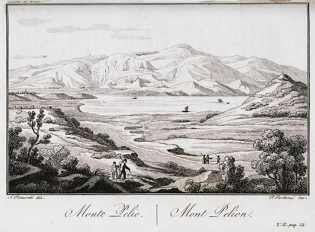 Incisione da - Viaggio nella Grecia fatto negli anni 1804, 1805 e 1806, Monte Pello